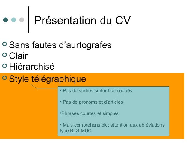 11. Style télégraphique Présentation